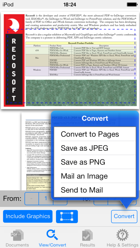 PDF to Pages, Convert PDF to Pages, PDF Converter, iPhone