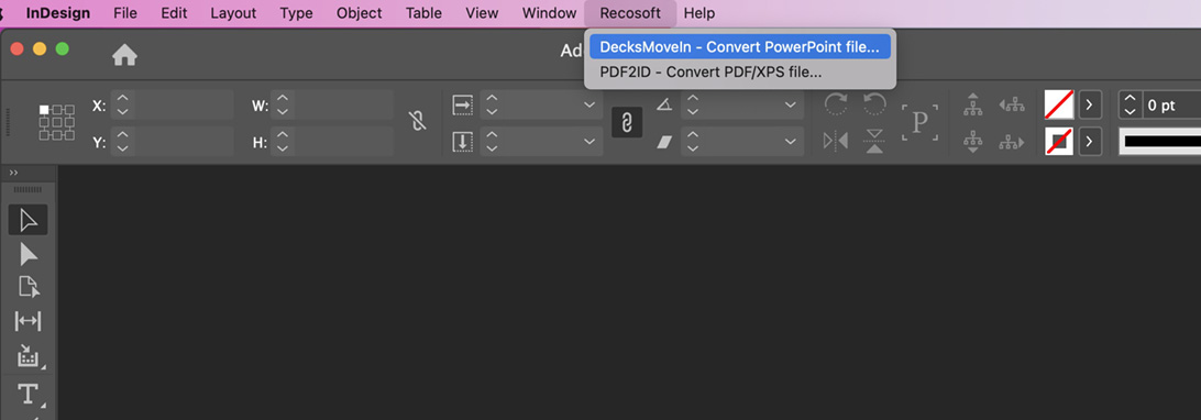  Import of .pptx files to .indd type can be done with DecksMoveIn plugin for InDesign