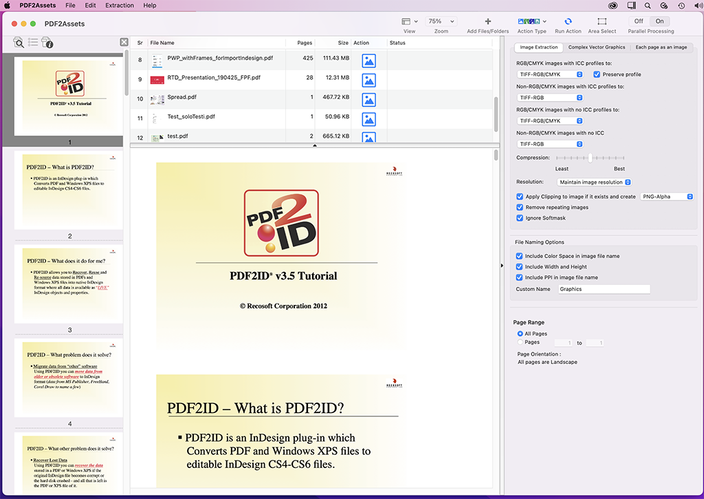 PDF2Assets was created to easily recover images and graphics from pdf files.
Title: One click to batch extract images and graphics from pdf files.