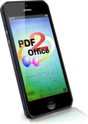 PDF2Office series for iPhone converts PDFs to editable Word, Excel, PowerPoint, Numbers, Keynote, Pages, JPEG and PNG files on the iPhone
