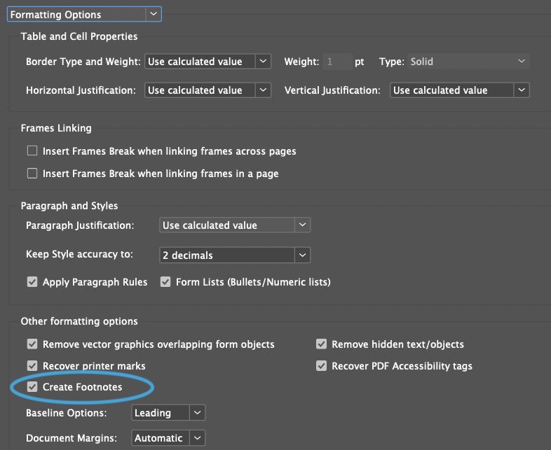 PDF Footnotes converted to InDesign footnotes