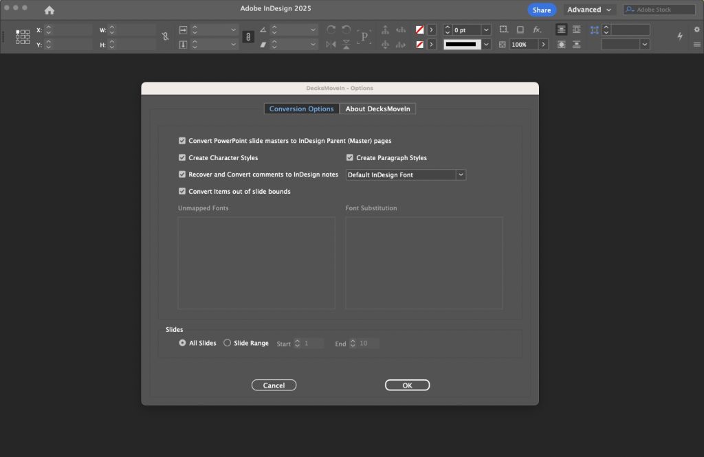 The best way to convert PowerPoint contents to InDesign